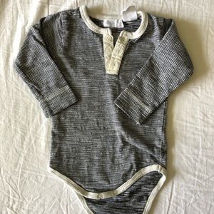 Striped Henley onesie